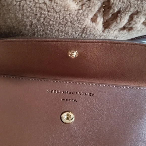 Stella McCartney Teddy Logo Tote Crossbody Bag Brown Biscuit - Picture 8 of 12